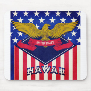 Hawaii USA Flag Mouse Pad