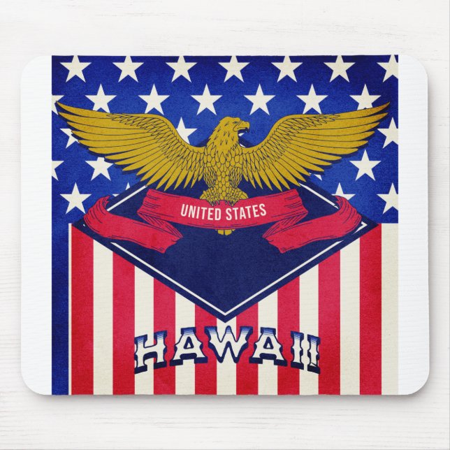 Hawaii USA Flag Mouse Pad (Front)