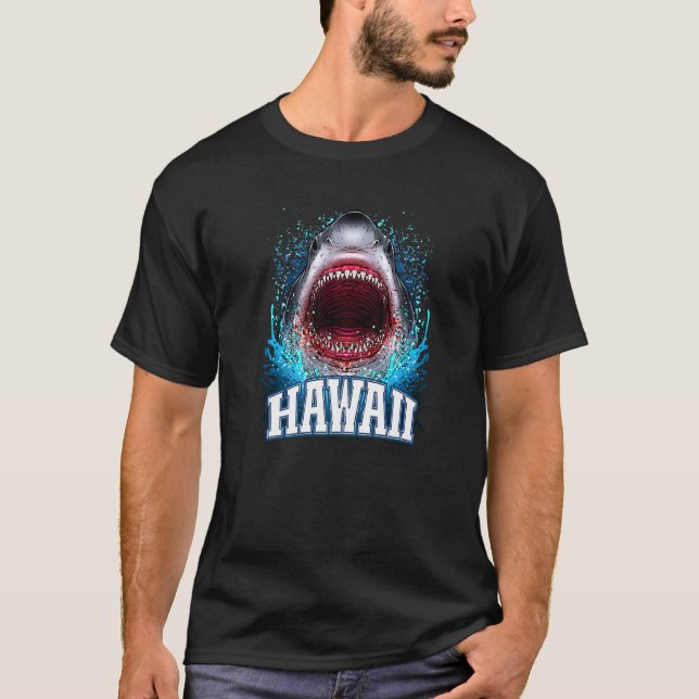 Hawaii Vacation Great White Shark Beach Vacation C T-Shirt (Front)