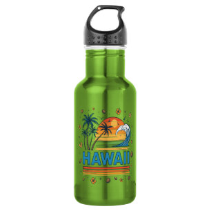 Hawaii Vacation Sunset 70S Beach 532 Ml Water Bottle