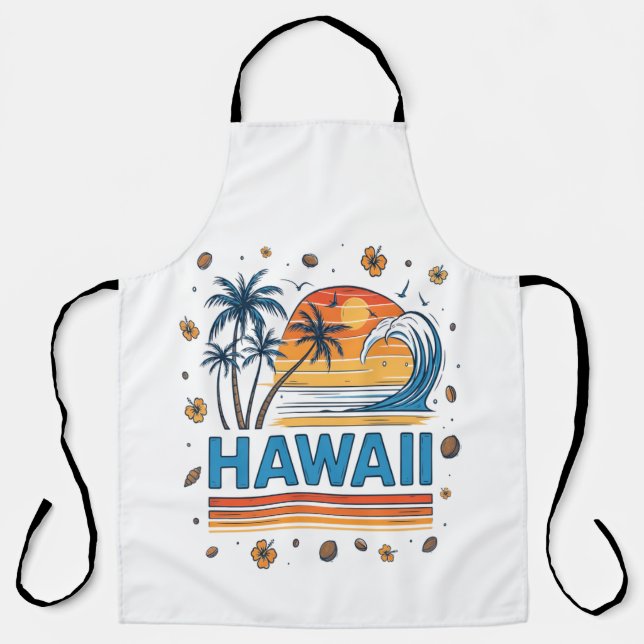 Hawaii Vacation Sunset 70S Beach Apron (Front)