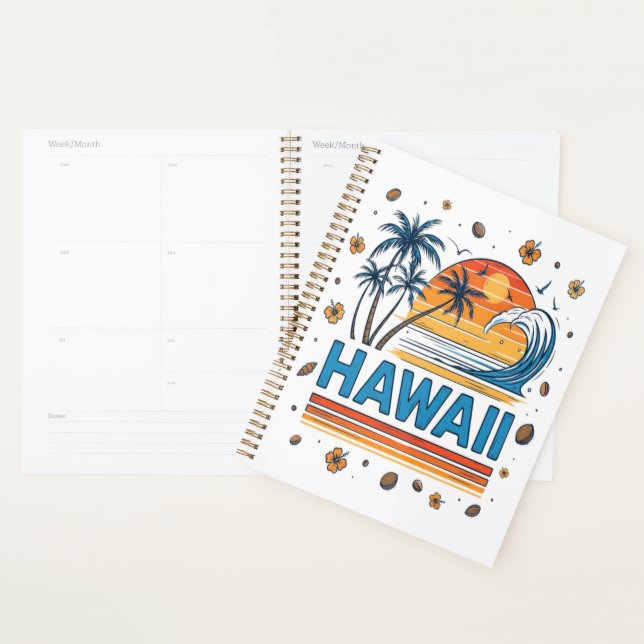 Hawaii Vacation Sunset 70S Beach Planner (Display)