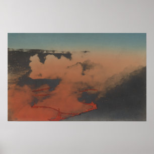 Hawaii - View of Kilauea Volcano in HA Poster