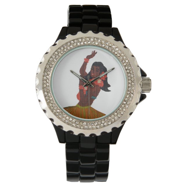 Hawaii Vinatge Hula Girl Watch (Front)
