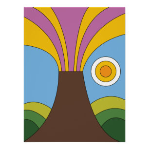 Hawaii Vintage 1960s style travel poster