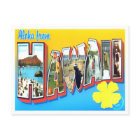 Hawaii Vintage Big Letters Postcard