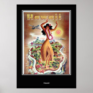 Hawaii vintage Retro Print