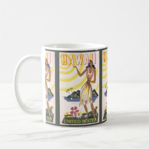 Hawaii Vintage Travel Coffee Mug