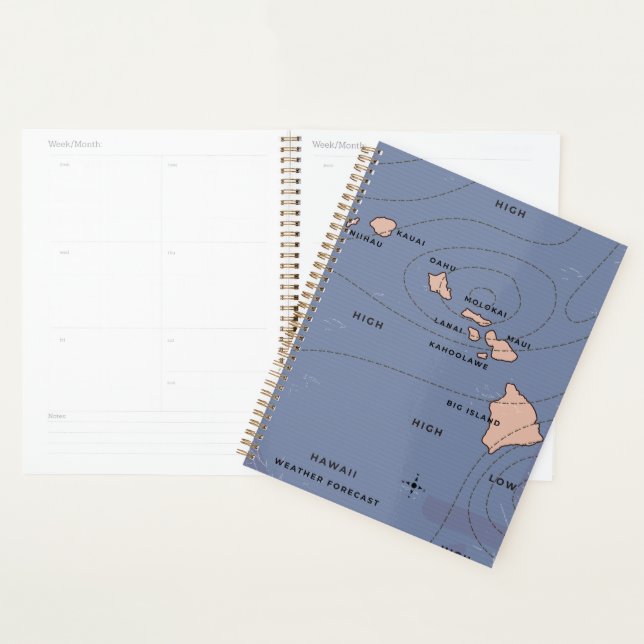 Hawaii Vintage weather forecast Planner (Display)