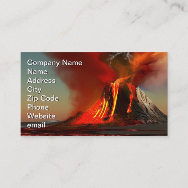 Hawaii Volcano Business Card (Front)