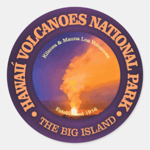 Hawaii Volcanoes National Park Classic Round Sticker