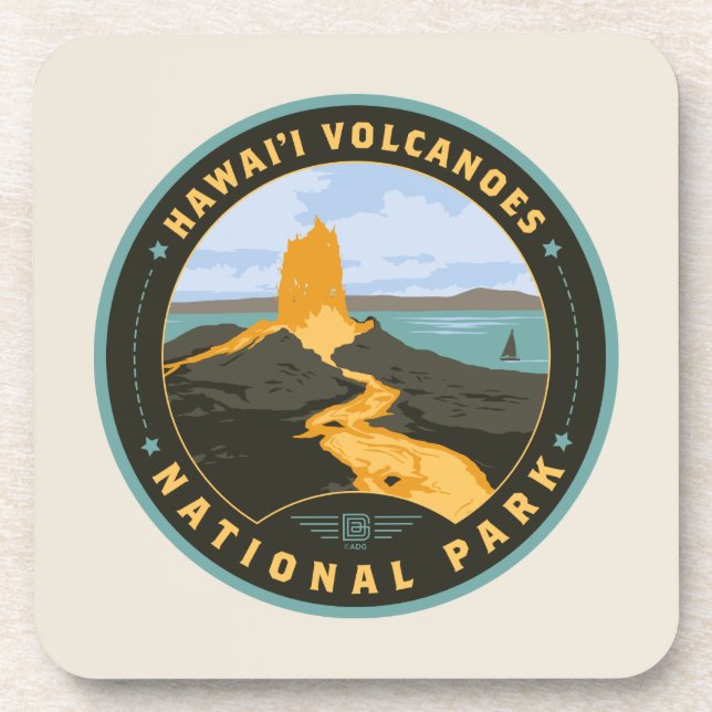 Hawaii Volcanoes National Park Coaster (Front)