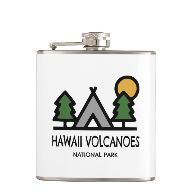 Hawaii Volcanoes National Park Hip Flask (Front)