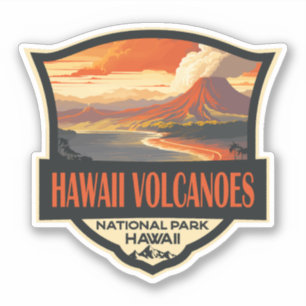 Hawaii Volcanoes National Park Illustration Travel