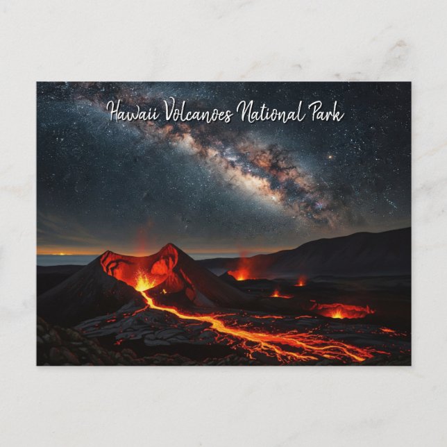 Hawaii Volcanoes National Park Milky Way Postcard (Front)