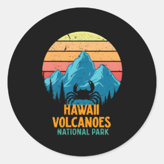 Hawaii Volcanoes National Park Mountain Classic Round Sticker