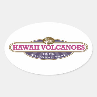 Hawaii Volcanoes National Park Oval Sticker
