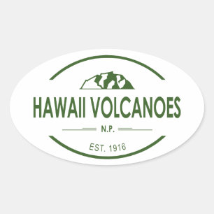Hawaii Volcanoes National Park Oval Sticker
