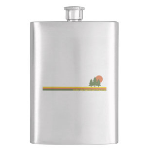 Hawaii Volcanoes National Park Pine Trees Sun Hip Flask
