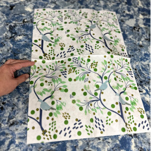 Hawaii Wildlife Birds Abstract Floral Tropical Tissue Paper