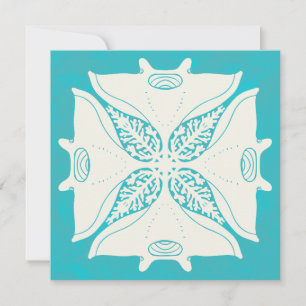 Hawaiian aloha art card blank back