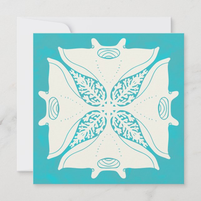 Hawaiian aloha art card blank back (Front)