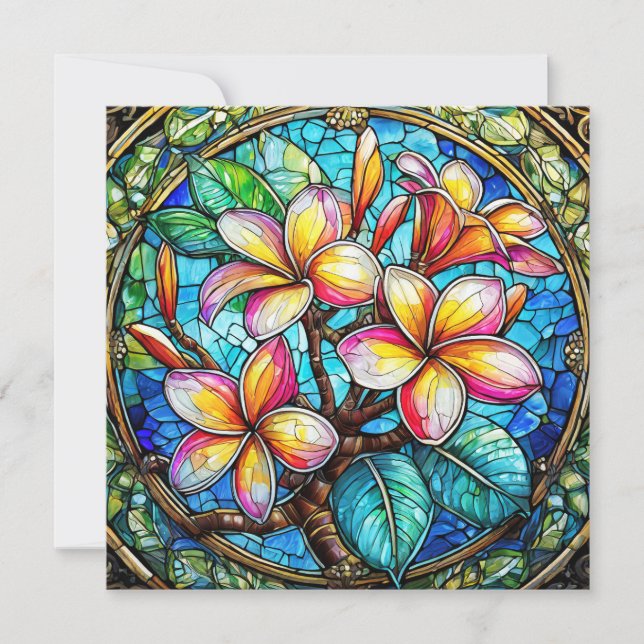 Hawaiian aloha art card blank back (Front)