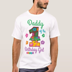 Hawaiian aloha Daddy of the First Birthday  T-Shirt