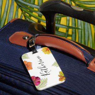 Hawaiian Aloha Flowers  Luggage Tag