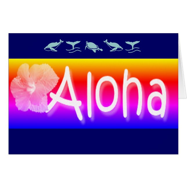 Hawaiian Aloha greetings (Front Horizontal)