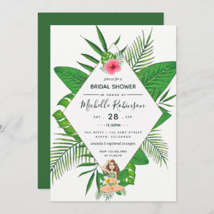 Hawaiian Aloha Luau Bridal Shower Invitation