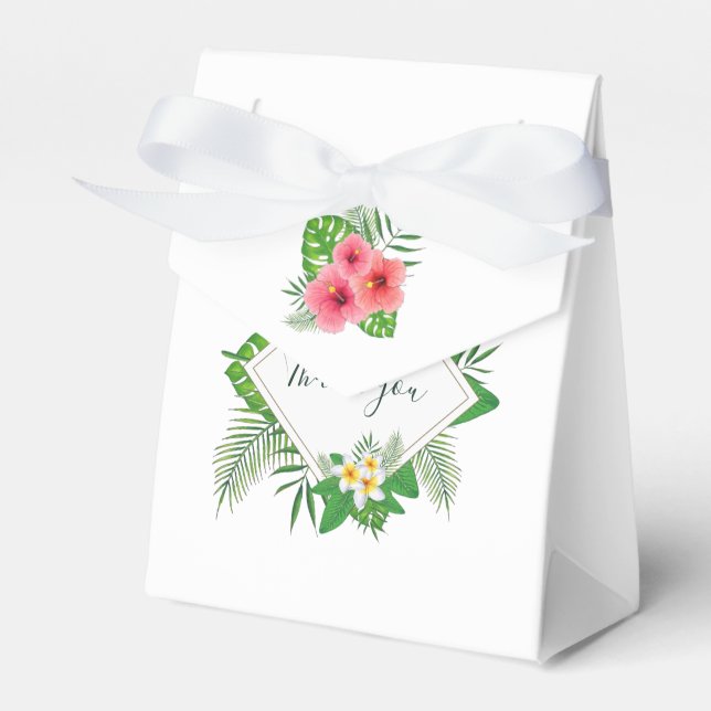 Hawaiian Aloha Luau Party Guest Favour Favour Box (Front Side)