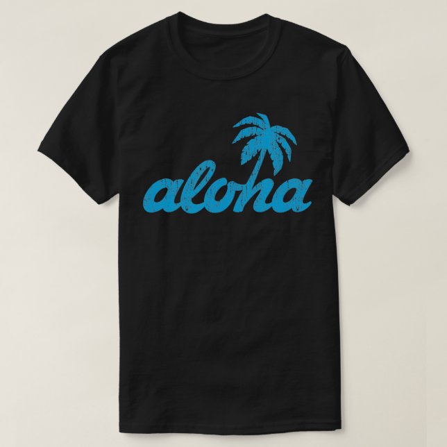 Hawaiian Aloha Palm Tree Vintage Style  T-Shirt (Design Front)