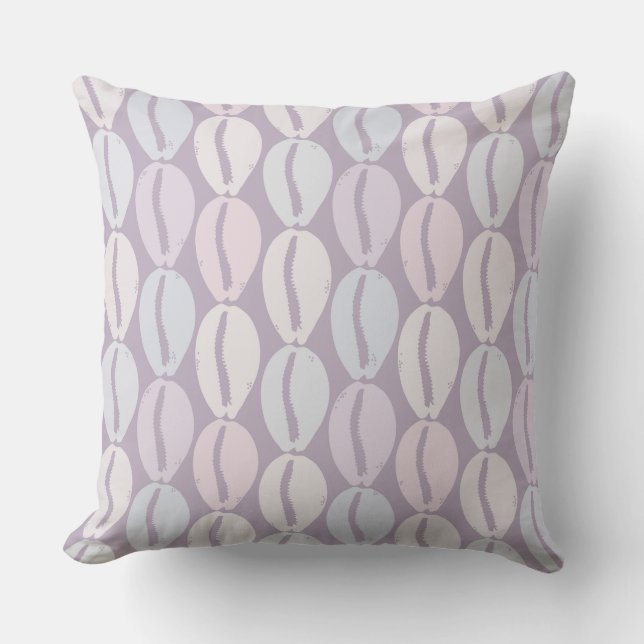 Hawaiian Aloha print beachy cowrie shell Pattern Cushion (Front)