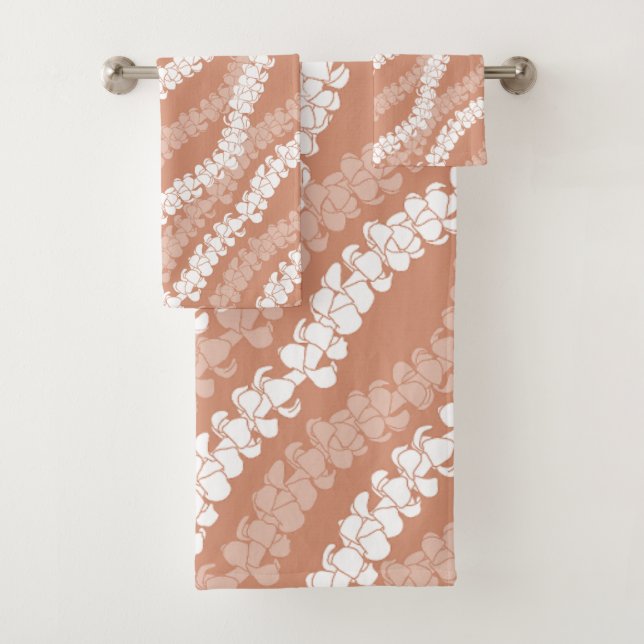 Hawaiian Aloha print Tropical Pattern Bath Towel Set (Insitu)
