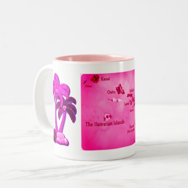 Hawaiian Aloha Style Two-Tone Coffee Mug (Front Left)