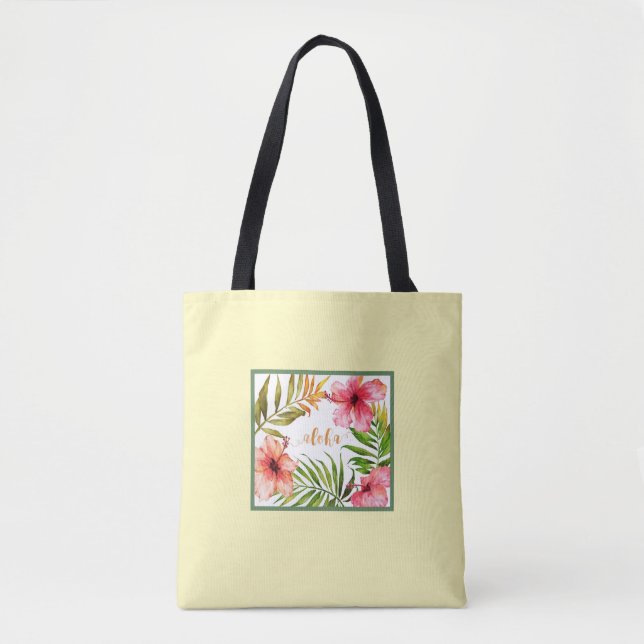 Hawaiian aloha tote bag (Front)