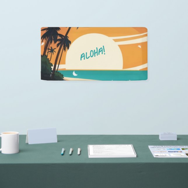 Hawaiian/Aloha/Tropical/beach Banner (Tradeshow)