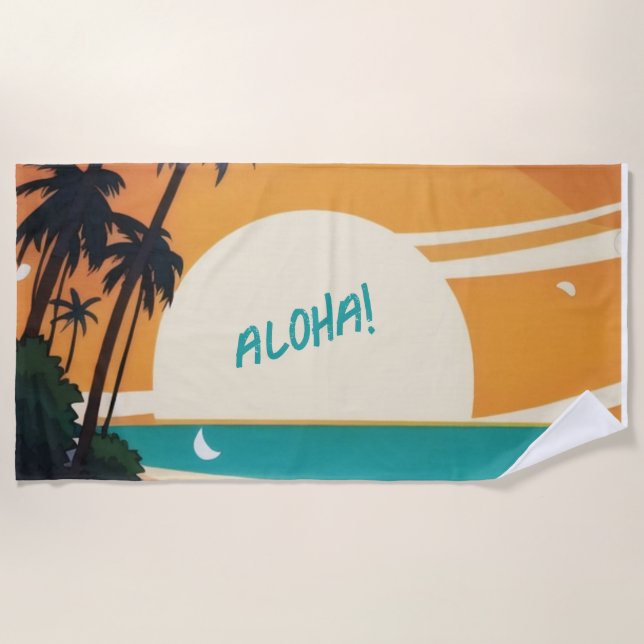 Hawaiian/Aloha/Tropical/beach Beach Towel (Front)