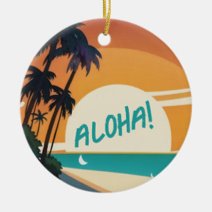 Hawaiian/Aloha/Tropical/beach Ceramic Ornament