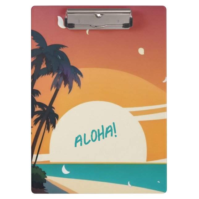 Hawaiian/Aloha/Tropical/beach Clipboard (Front)