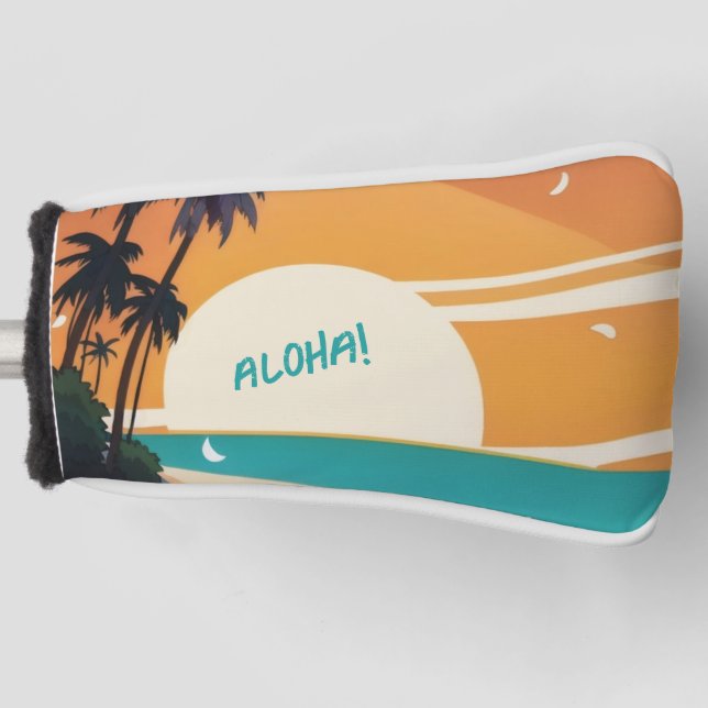 Hawaiian/Aloha/Tropical/beach Golf Head Cover (Front)