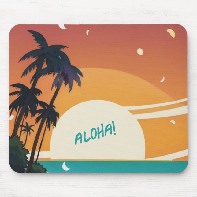 Hawaiian/Aloha/Tropical/beach Mouse Pad (Front)