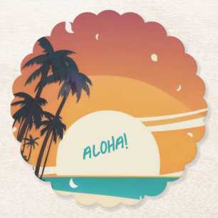 Hawaiian/Aloha/Tropical/beach Paper Coaster