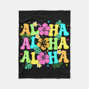 Hawaiian Aloha Tropical Luau Costume Party Hawaii Fleece Blanket