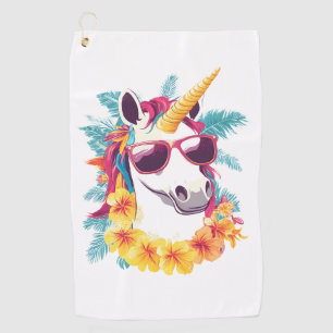 Hawaiian Aloha Unicorn Golf Towel