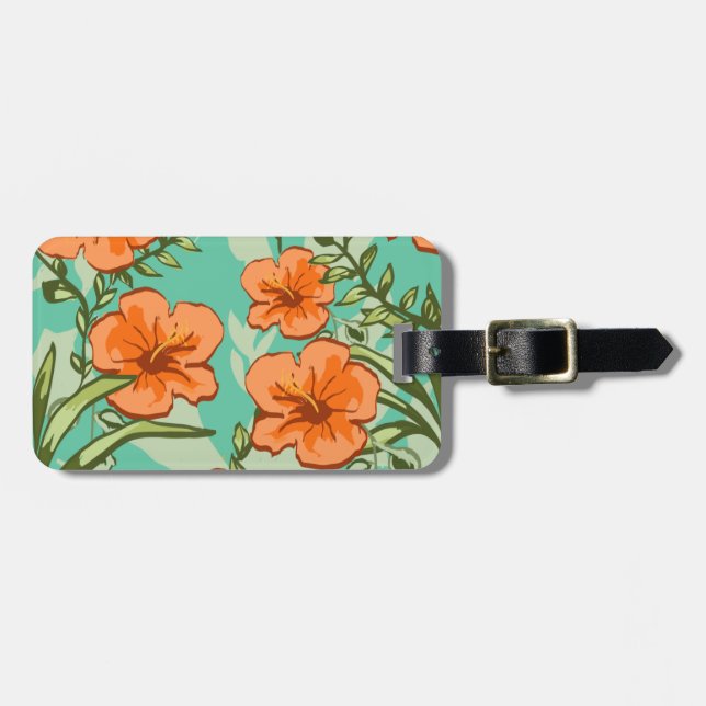 HAWAIIAN ART LUGGAGE TAG (Front Horizontal)