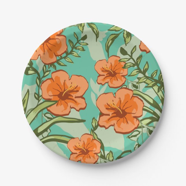 HAWAIIAN ART PAPER PLATE (Front)