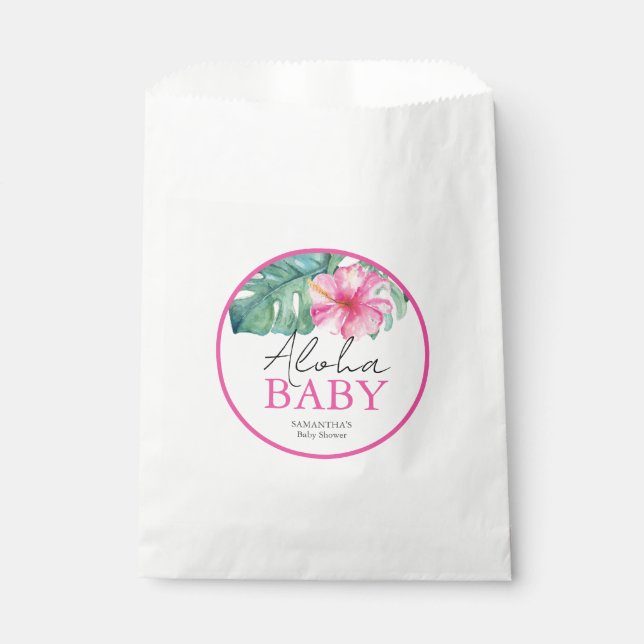 Hawaiian Baby Shower Customised Favour Bag (Front)