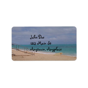 Hawaiian Beach Address Label